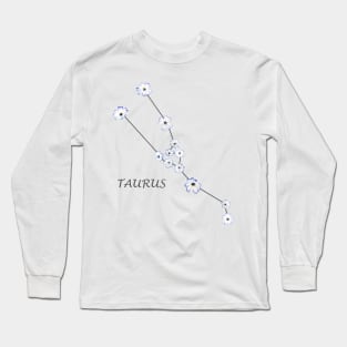 Taurus Zodiac horoscope Constellation Sticker flower Long Sleeve T-Shirt